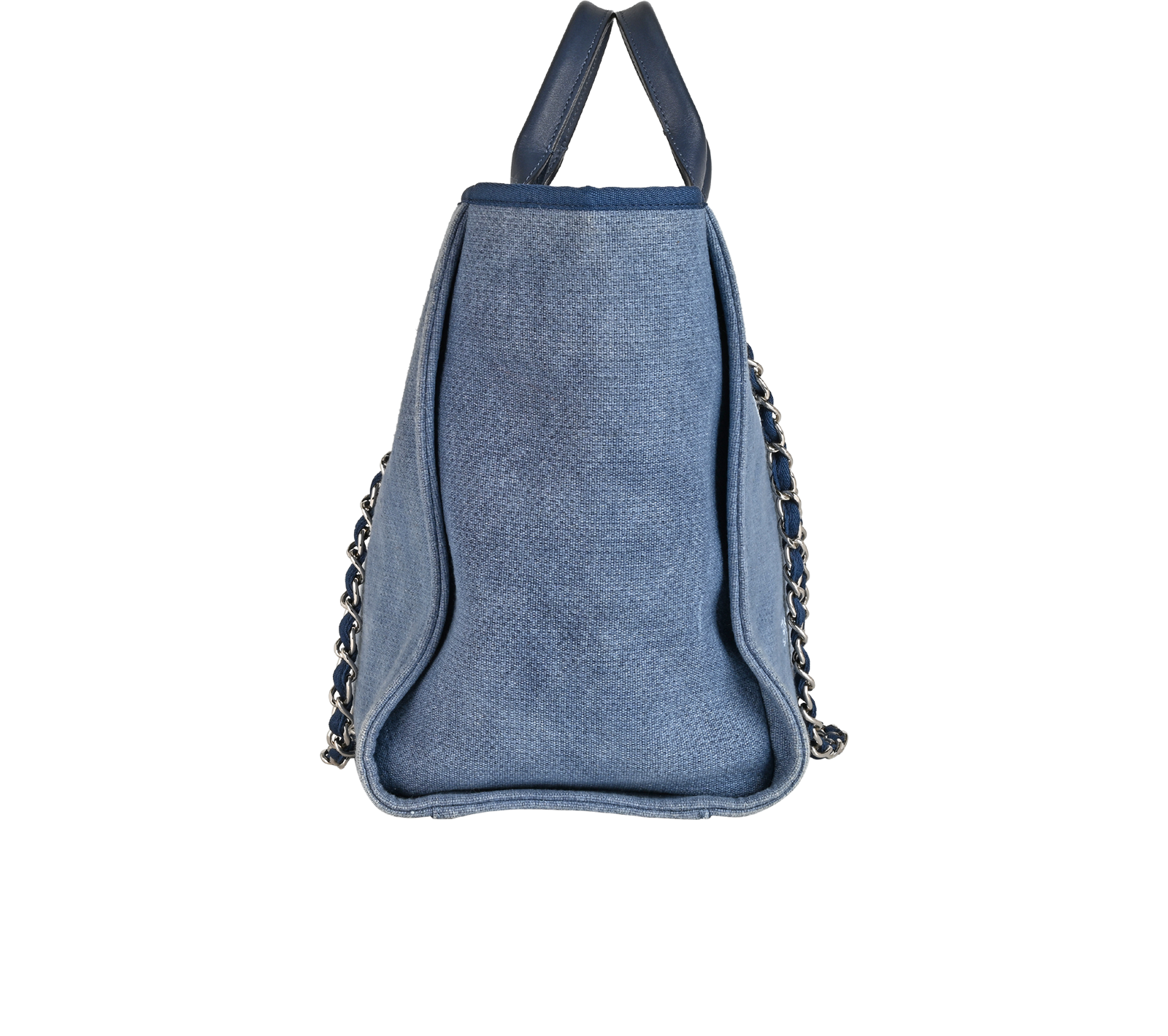 Medium Deauville, &pound;1,600, Handbags, Blue, Canvas, Side view